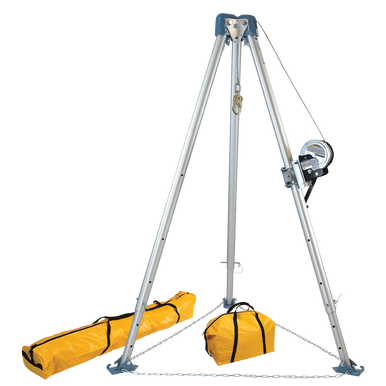 Falltech 7505S 11' Confined Space Tripod System with 60' Stainless Steel Personnel Winch
