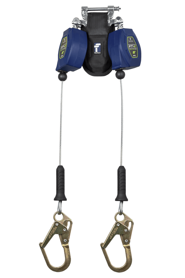 Falltech 82808TP0 8' FT-X Class 2 LE SRL Cable with Mini Rebar Hooks