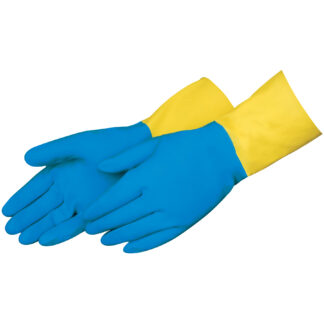 2570SP 28 Mil Blue Neoprene over Yellow Latex Gloves (DZ)