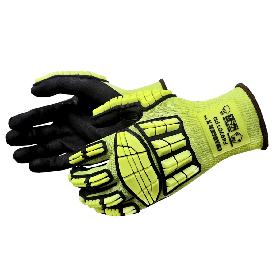 Charger X F4970TPR Cut Level A6 Sandy Nitrile Coated Impact Glove