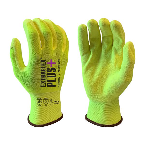 Armor Guys 04-001HV Hi Vis Yellow NitrileFoam General Purpose Glove