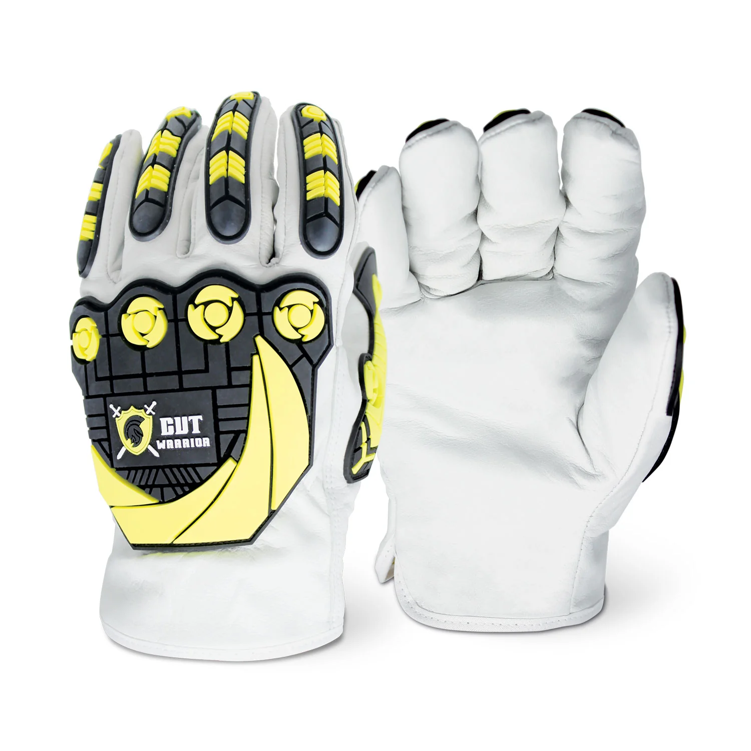 2896- CUT WARRIOR CUT A6 Premium Grain Goatskin Driver Impact Resistant Gloves