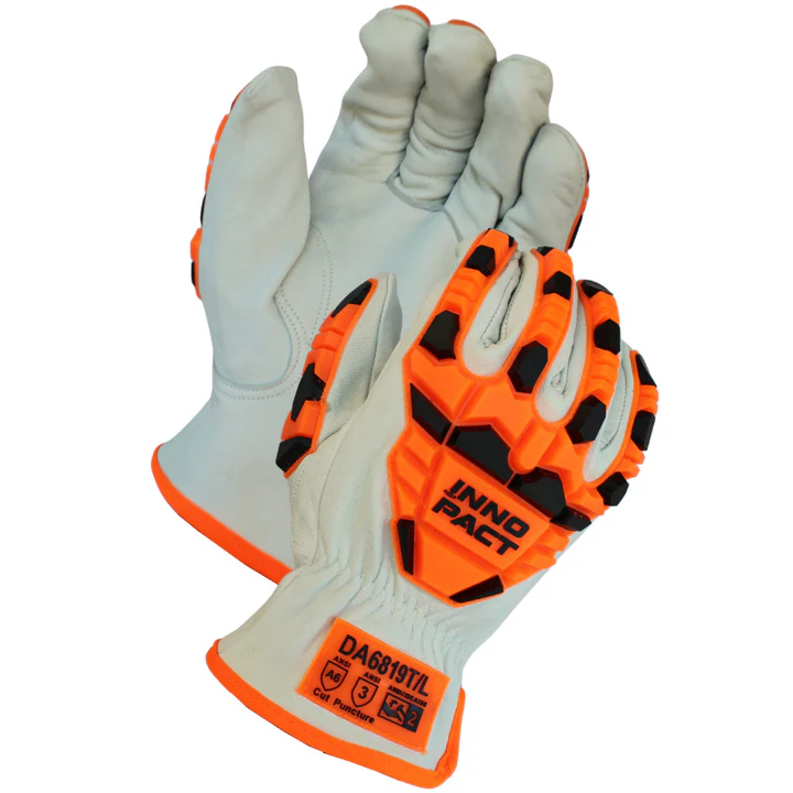 ANSI Cut A6 Impact Leather Goatskin Drivers Gloves - CA7DA6819T